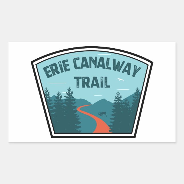 Sticker Rectangulaire Chemin Erie Canalway (Devant)