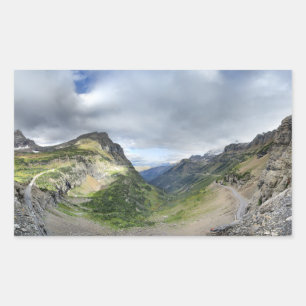 Sticker Rectangulaire Chemin Highline et Aller au chemin Sun - Glacier