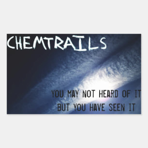 Sticker Rectangulaire Chemtrails - vous l'avez vu