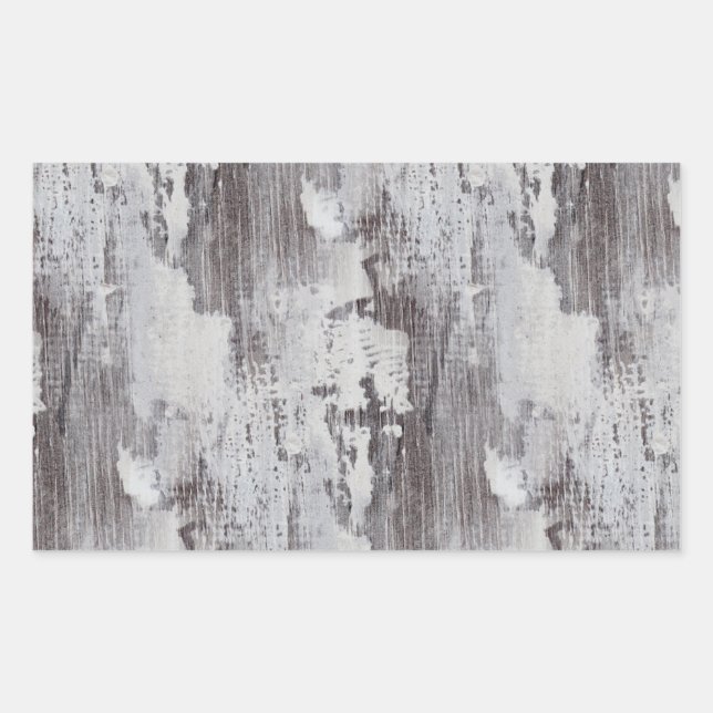 Sticker Rectangulaire Chêne blanc Maui déchiré apparence de grains de bo (Devant)