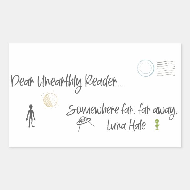 Sticker Rectangulaire Cher lecteur non mensuel (Devant)