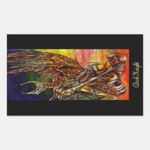 Sticker Rectangulaire Chevalier foncé