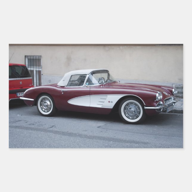 Sticker Rectangulaire Chevrolet Corvette (Devant)