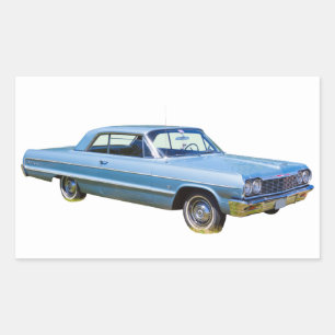 Sticker Rectangulaire Chevrolet Impala 1964 Antique Car