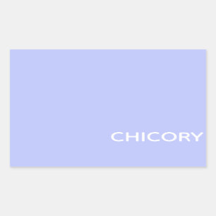 Sticker Rectangulaire Chicorée Nom de couleur bleu Fleur