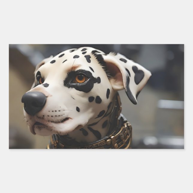 Sticker Rectangulaire Chien dalmate (Devant)