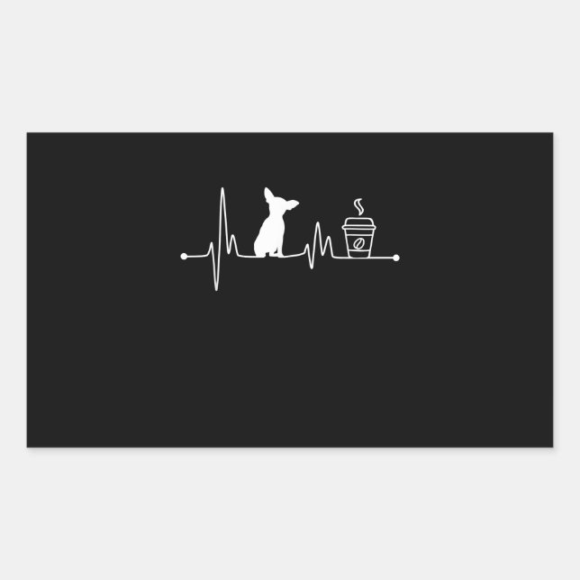 Sticker Rectangulaire chihuahua pulsation pulsation petit amant petit (Devant)