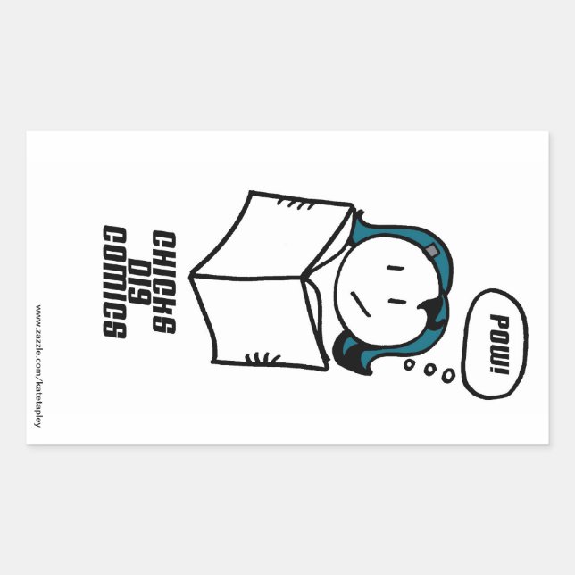 Sticker Rectangulaire Chiks Dig Comics (Devant)