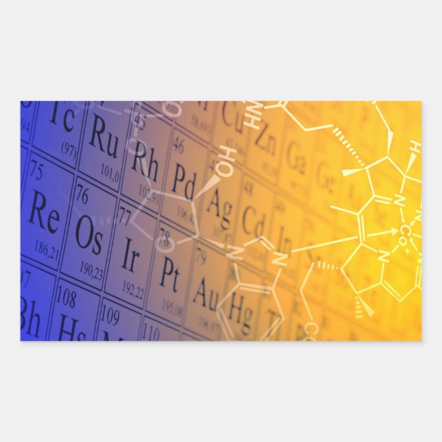 Sticker Rectangulaire Chimie (Devant)