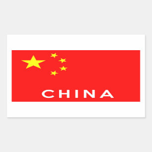 Sticker Rectangulaire chine pays symbole nom