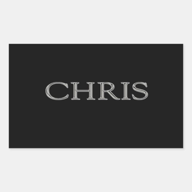 Sticker Rectangulaire Chris Courrier Élu Personnalisé (Devant)