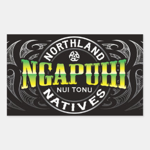 Sticker Rectangulaire Chrome de forçat à perpétuité de Ngapuhi