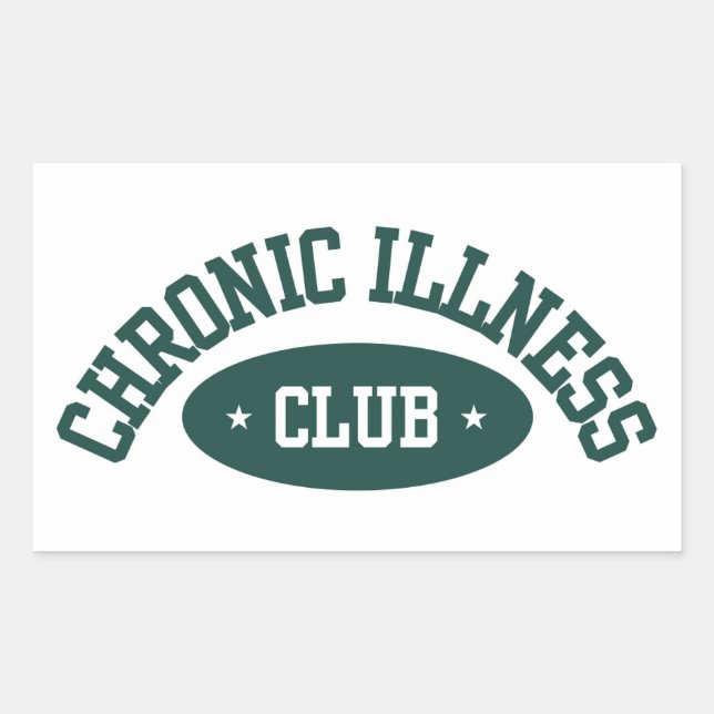 Sticker Rectangulaire Chronic Illness Club Sticker, Disability Awareness (Devant)