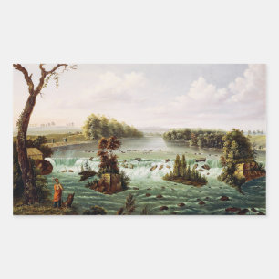 Sticker Rectangulaire Chutes de Saint Anthony par Henry Lewis