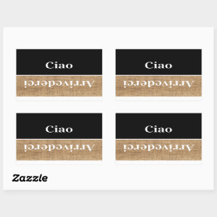 Sticker Rectangulaire Ciao - salutations en italien