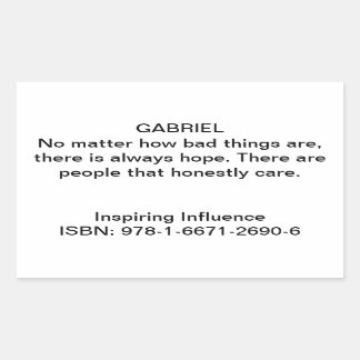 Sticker Rectangulaire Citation de Gabriel dans "Inspirer l'influence"
