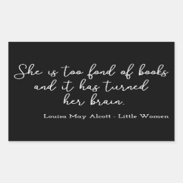 Sticker Rectangulaire Citation de Little Women II - Style d'écriture