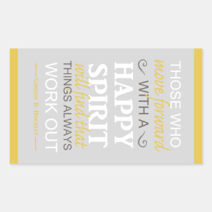 Sticker Rectangulaire citation inspirante gordon b hinckley lds
