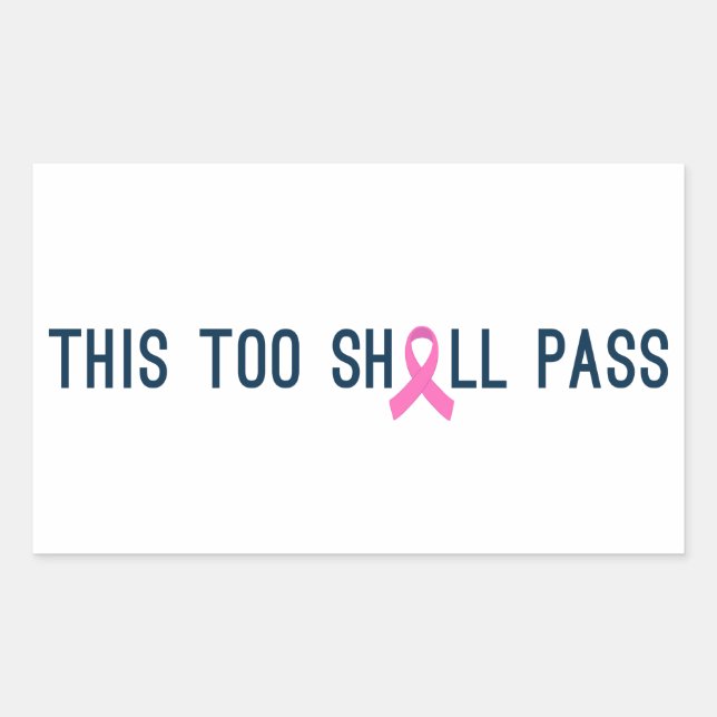 Sticker Rectangulaire Citation inspirante Sensibilisation au cancer du s (Devant)