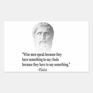 Sticker Rectangulaire Citation Par Platon