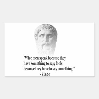Sticker Rectangulaire Citation Par Platon