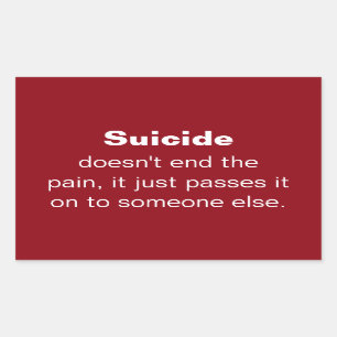 Sticker Rectangulaire Citation sur la prévention du suicide
