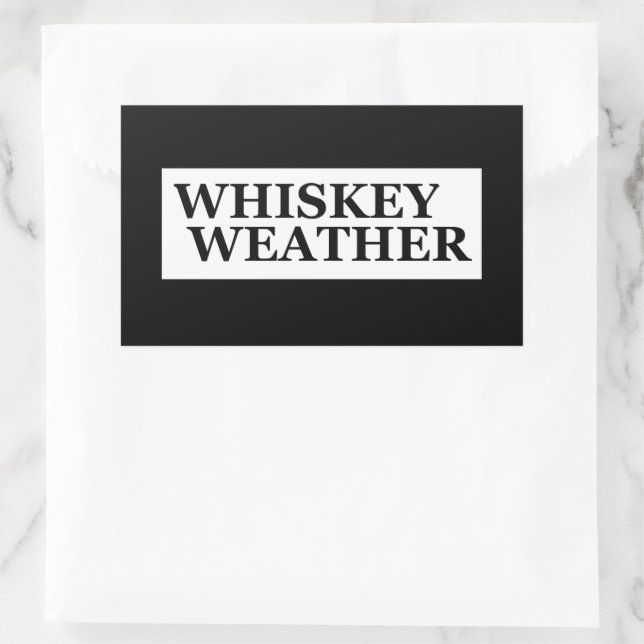 Sticker Rectangulaire Citations amusantes à propos de Whiskey lover (Sac)