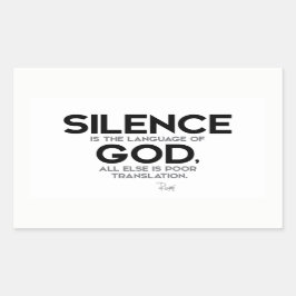 Sticker Rectangulaire CITES : Rumi : Silence : Langue de Dieu