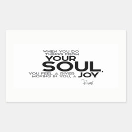 Sticker Rectangulaire CITES : Rumi : Votre âme, joie