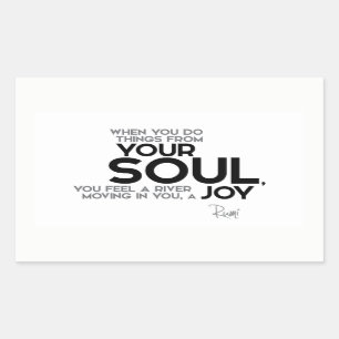 Sticker Rectangulaire CITES : Rumi : Votre âme, joie