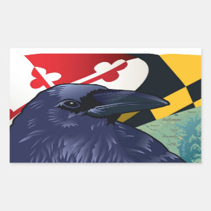Sticker Rectangulaire Citoyen Raven, le Maryland plus jamais