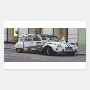 Sticker Rectangulaire Citroën 2 CV deux chevaux