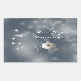 Sticker Rectangulaire Citrouille Cendrillon