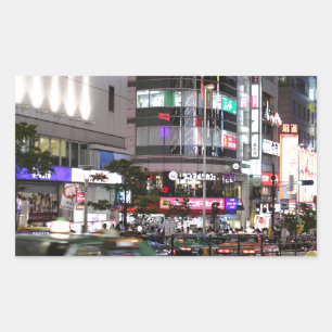 Sticker Rectangulaire City Tokyo Street View