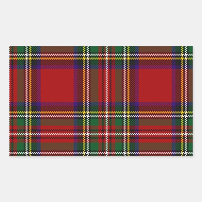 Sticker Rectangulaire Clan PixDezines stewart tartan (Devant)