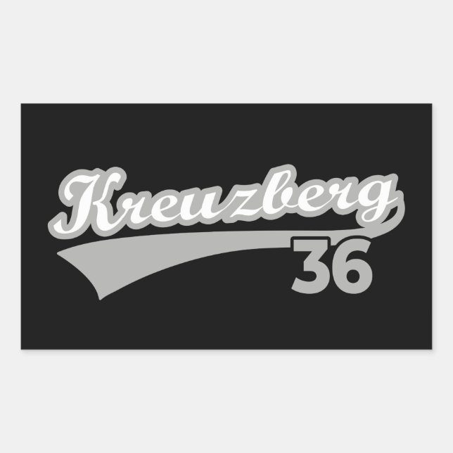 Sticker Rectangulaire Classic Kreuzberg 36 Berlin City Logo Oldschool (Devant)
