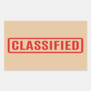 Sticker Rectangulaire Classifié