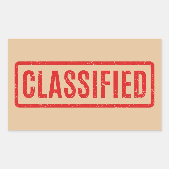 Sticker Rectangulaire Classifié Empilé (Devant)