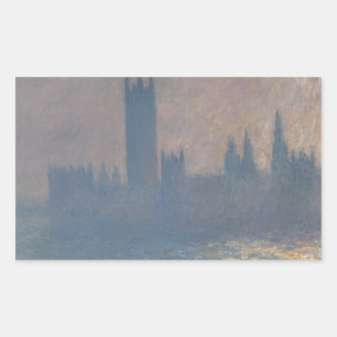 Sticker Rectangulaire Claude Monet - Chambres du Parlement, Lumière du s