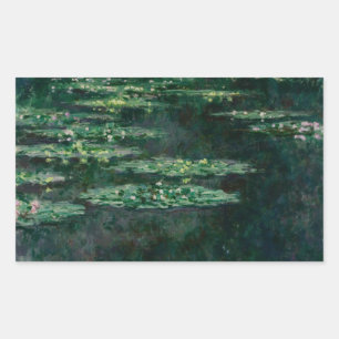 STICKER RECTANGULAIRE CLAUDE MONET - NÉNUPHAR