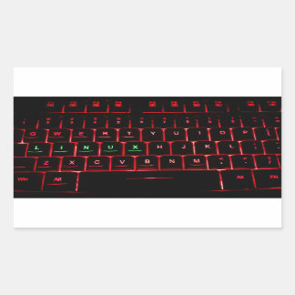 Sticker Rectangulaire Clavier Linux
