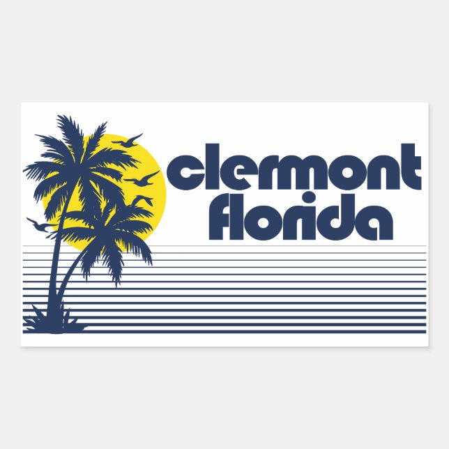 Sticker Rectangulaire Clermont Floride (Devant)
