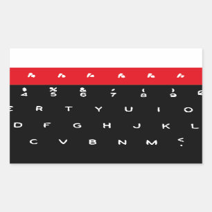 Sticker Rectangulaire Clés de clavier micro de BBC