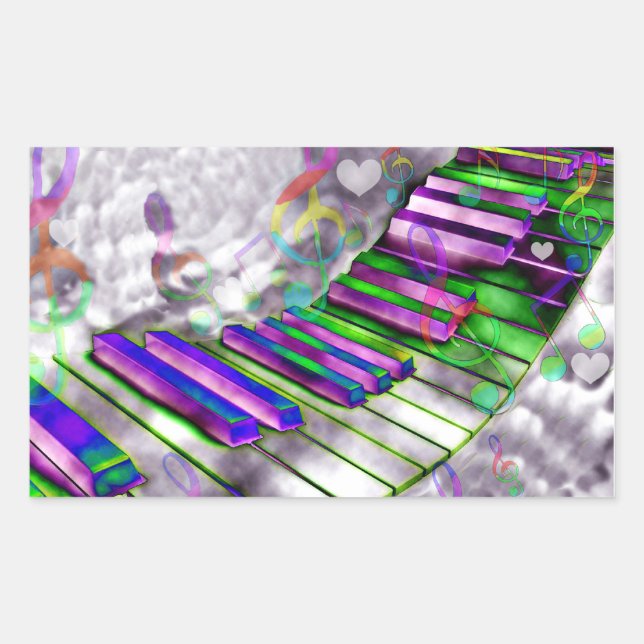 Sticker Rectangulaire Clés de mon coeur#2_ (Devant)