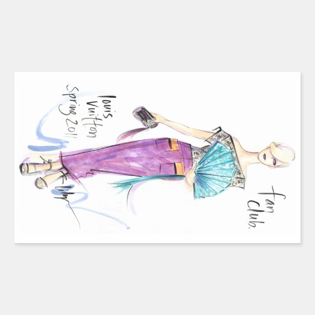 Sticker Rectangulaire Club de fans (Devant)