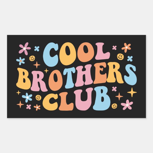 Sticker Rectangulaire Club des Frères cool III (Devant)