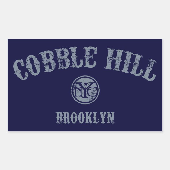 Sticker Rectangulaire Cobble Hill (Devant)