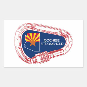 Sticker Rectangulaire Cochise Stronghold Arizona Carabiner Escalade