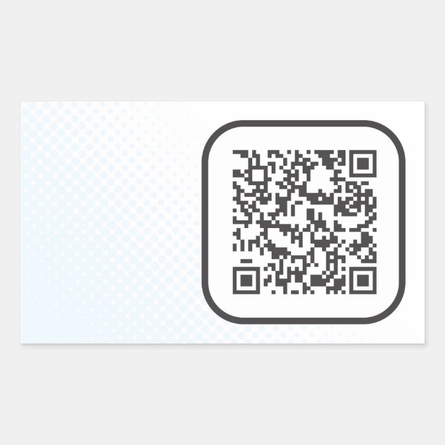 Sticker Rectangulaire Code barre QR numérisable (Devant)