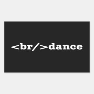 Sticker Rectangulaire code HTML de rupture